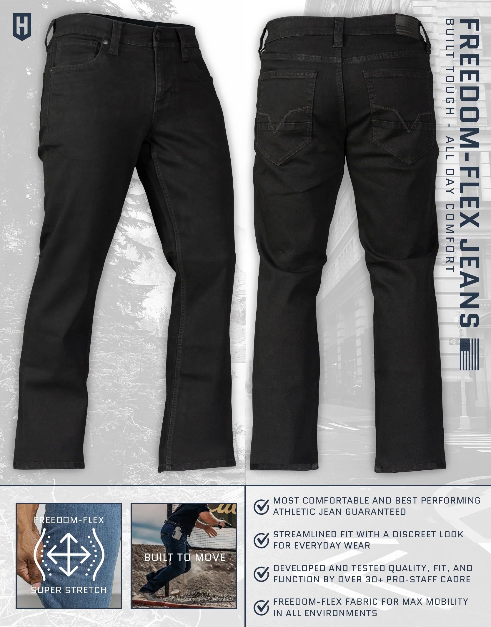 Freedom Black Rinse Jeans - Image 6