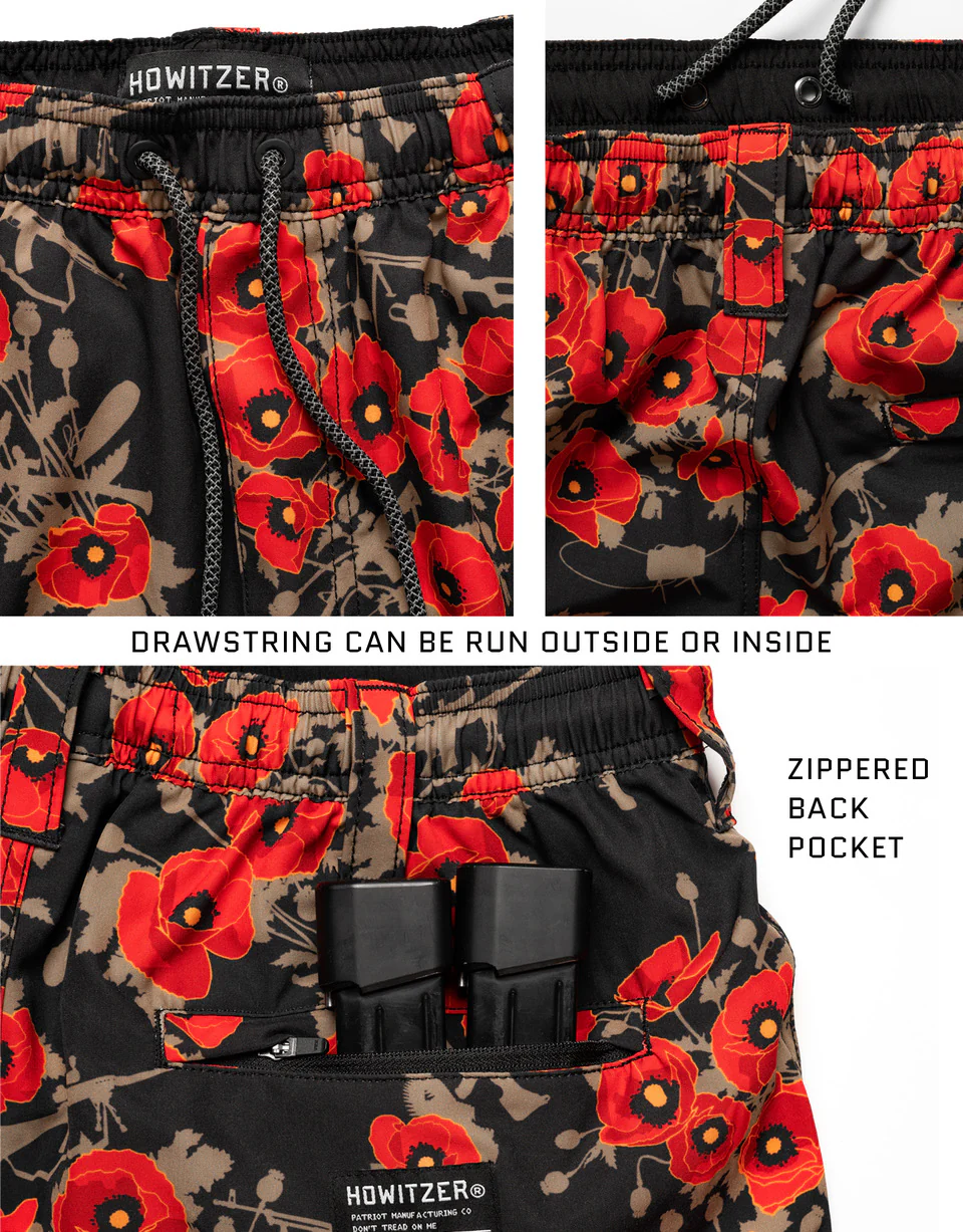 Hybrid 6.5" Otte Poppies Of War Short - Image 4