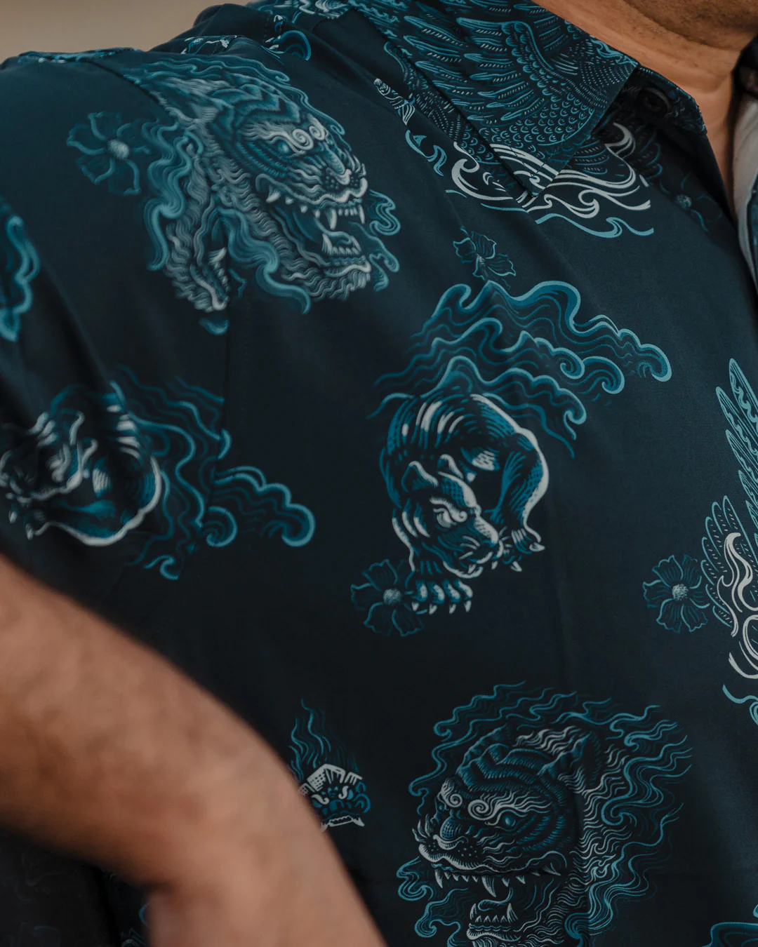 Le Tiger Blue Shirt - Image 9